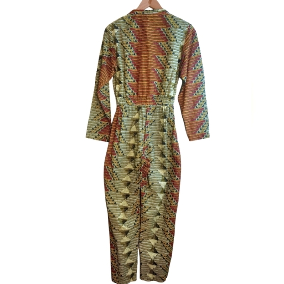 NWT Fahari Bazaar Sustainable Artsy Sz S Hand-dyed Handwoven Cotton Jumpsuit - Picture 2 of 16